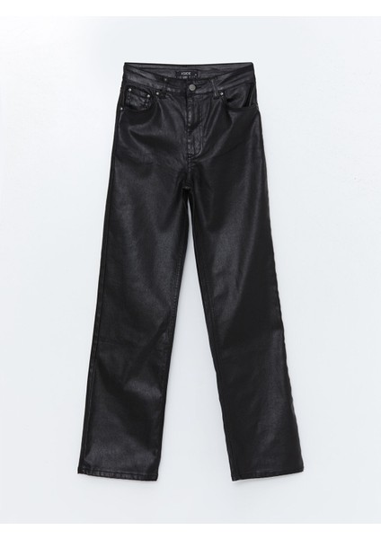 Yeni Sezon Deri Görünümlü Kadın Pantolon indirimleri