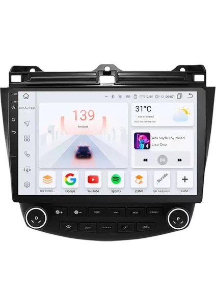 Honda Accord Wifi Gps Carplay 10 Inç 6+128GB Kamera Multimedya Navigasyon Sistemi - 2004-2007 Model fiyatları