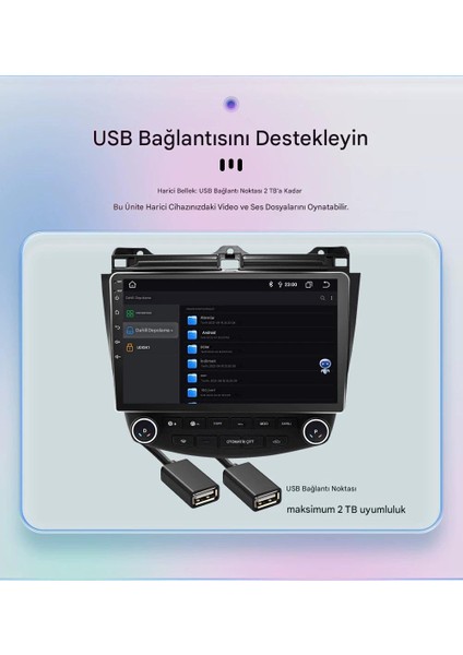 Honda Accord Wifi Gps Carplay 10 Inç 6+128GB Kamera Multimedya Navigasyon Sistemi - 2004-2007 Model fırsatları