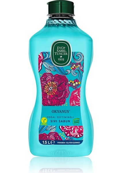 Eyüp Sabri Tuncer Doğal Zeytinyağlı Sıvı Sabun Okyanus 1,5 L Pet Şişe 1 Paket