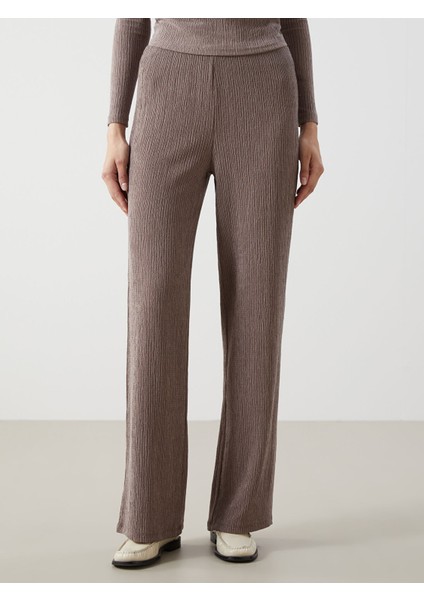 Yeni Sezon Beli Lastikli Dokulu Kadın Pantolon fiyatları