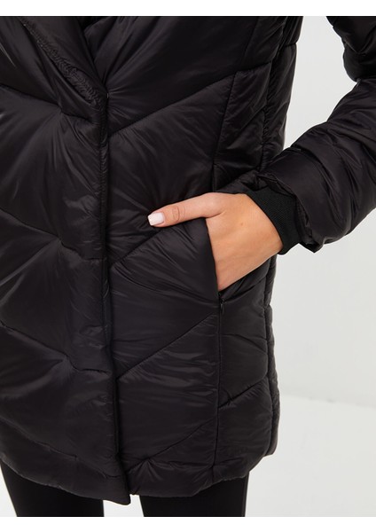 Yeni Sezon Kadın Kapüşonlu Düz Şişme Mont fırsatları