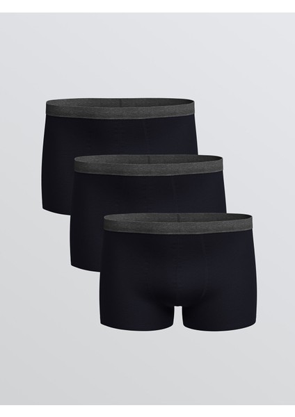 Yeni Sezon Standart Kalıp Pamuklu Esnek Erkek Boxer 3'lü