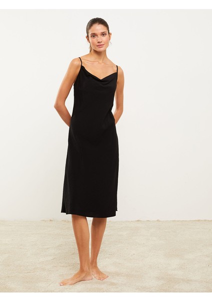 Yeni Sezon Dökümlü Yaka Düz Askılı Kadın Fantezi Gecelik fırsatları