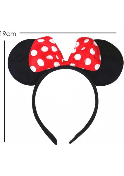 Kırmızı Fiyonklu Minnie Mouse Taç Fare Tacı Kafa Bandı indirimleri
