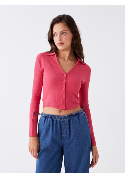 Yeni Sezon Düz Uzun Kollu Kadın Crop Gömlek fiyatları