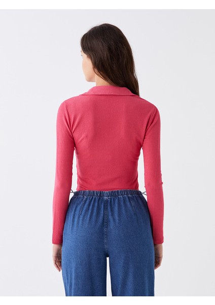 Yeni Sezon Düz Uzun Kollu Kadın Crop Gömlek indirimleri