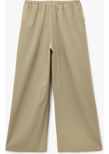 Rahat Kalıp Cepli Beli Bağlamalı Poplin Kareli Pijama Altı fiyatları