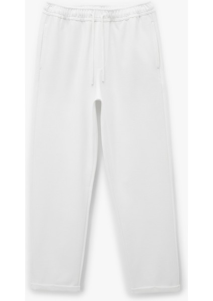 Viskon Karışımlı Duble Paça Cepli Beli Bağcıklı Pantolon