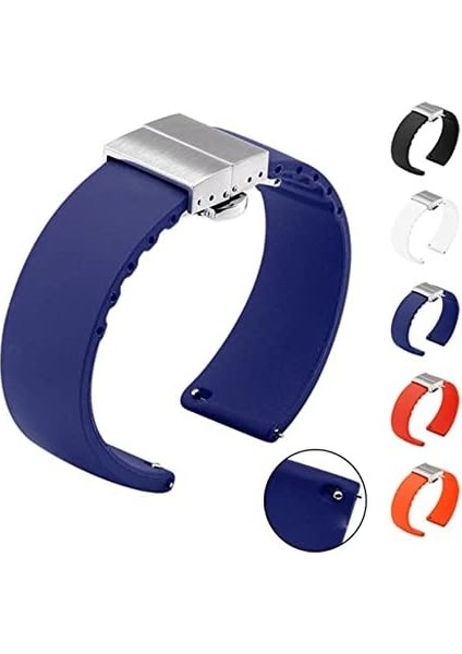 Mahza Erkekler Için Izle Bantları Yumuşak Silikon Hızlı Bırakma Watchband Toka Bilezik Bant Kayış Aksesuarları