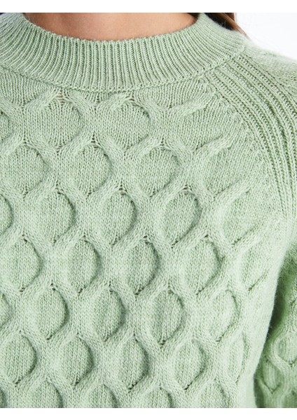 Yeni Sezon Bisiklet Yaka Kendinden Desenli Uzun Kollu Kadın Triko Kazak fırsatları