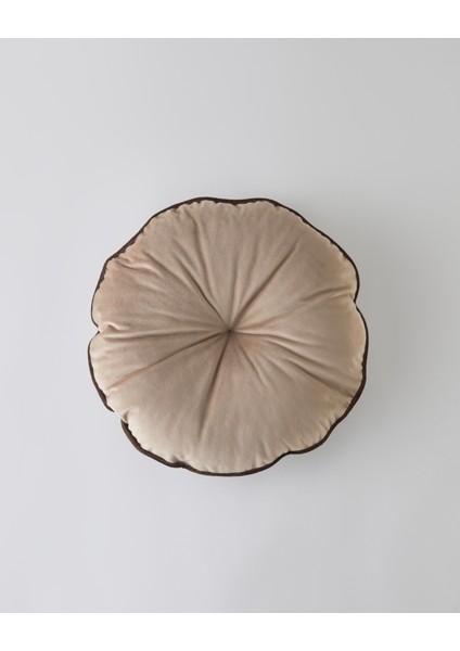 Lineta Dekoratif Kırlent 40X40 cm Açık Kahverengi