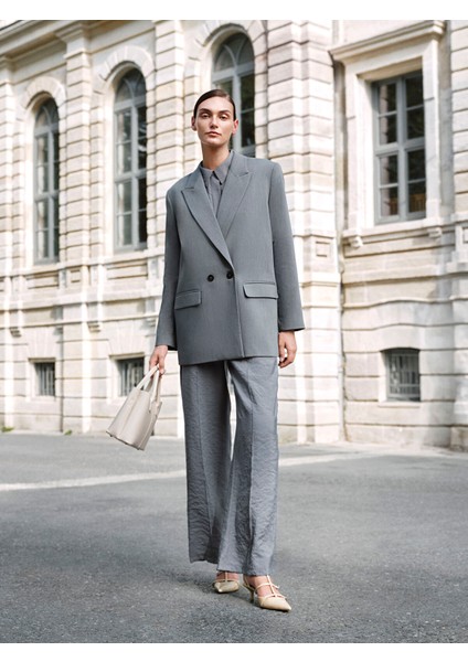 Yeni Sezon Beli Lastikli Loose Fit Kadın Pantolon