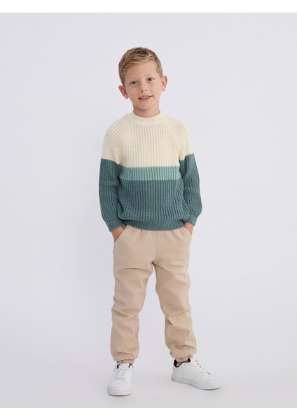 Yeni Sezon Beli Lastikli Armürlü Erkek Çocuk Jogger Pantolon