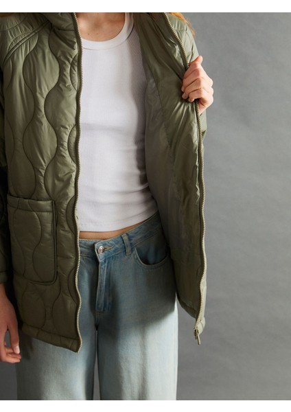 Yeni Sezon Kapüşonlu Kapitone Kadın Şişme Mont modelleri