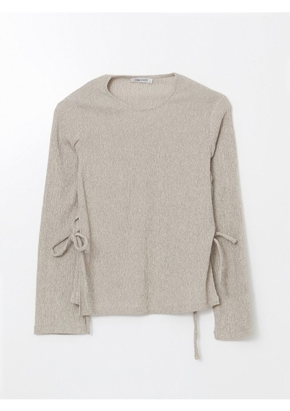 Yeni Sezon Bisiklet Yaka Dokulu Kadın Tişört indirimleri