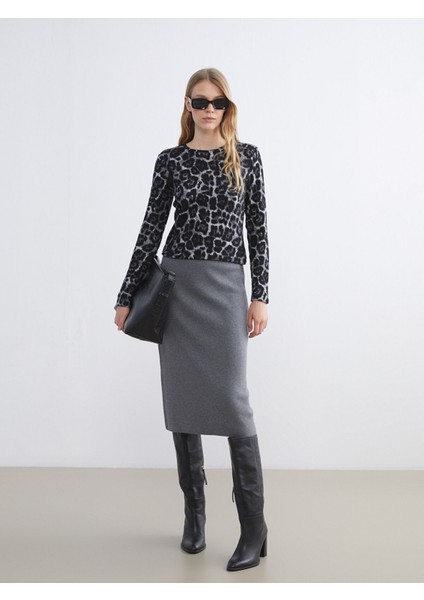 Yeni Sezon Bisiklet Yaka Desenli Bluz modelleri