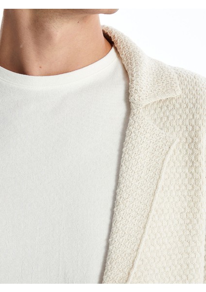 Yeni Sezon Standart Kalıp Ceket Yaka Erkek Triko Hırka modelleri