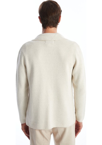 Yeni Sezon Standart Kalıp Ceket Yaka Erkek Triko Hırka fırsatları