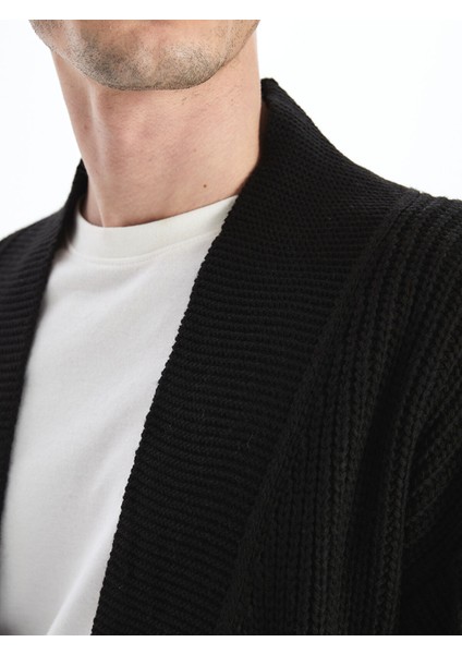 Yeni Sezon Standart Kalıp Şal Yaka Erkek Triko Hırka modelleri