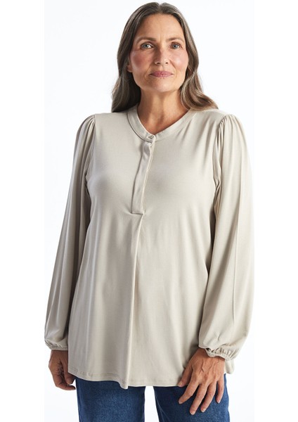 Yeni Sezon Bisiklet Yaka Kadın Bluz