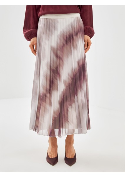 Yeni Sezon Beli Lastikli Desenli Pileli Kadın Etek fırsatları