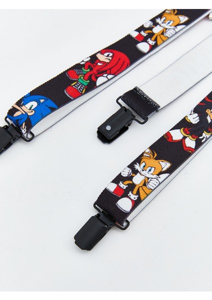 Yeni Sezon Sonic Baskılı Erkek Çocuk Pantolon Askısı modelleri