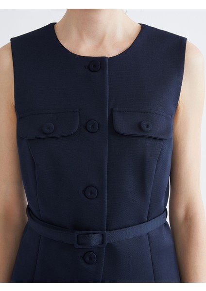 Yeni Sezon Bisiklet Yaka Beli Kemerli Kadın Yelek modelleri