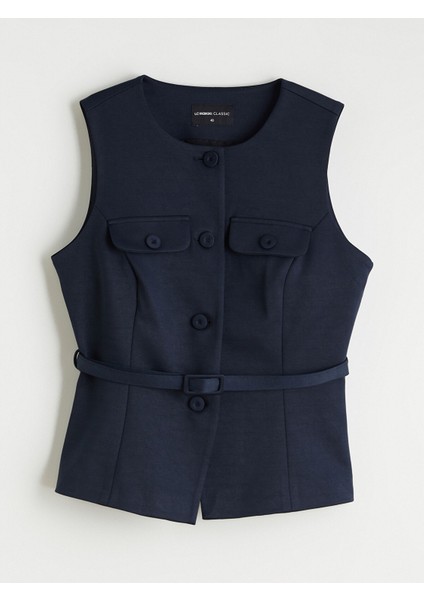 Yeni Sezon Bisiklet Yaka Beli Kemerli Kadın Yelek indirimleri