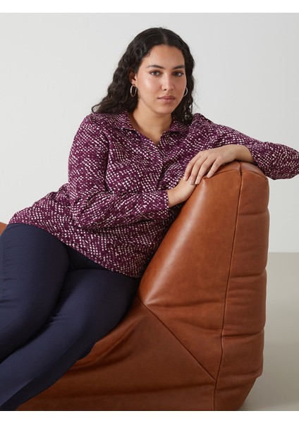 Yeni Sezon Gömlek Yaka Desenli Kadın Bluz fiyatları