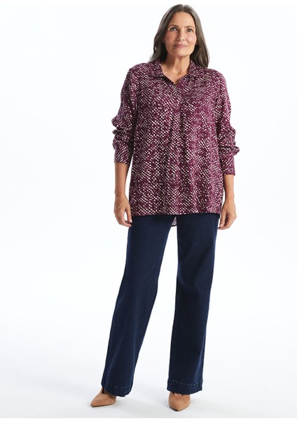 Yeni Sezon Gömlek Yaka Desenli Kadın Bluz modelleri