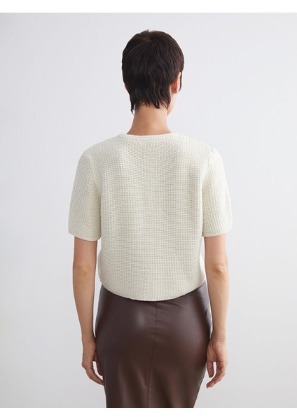 Yeni Sezon Bisiklet Yaka Ajurlu Kadın Triko Hırka fırsatları