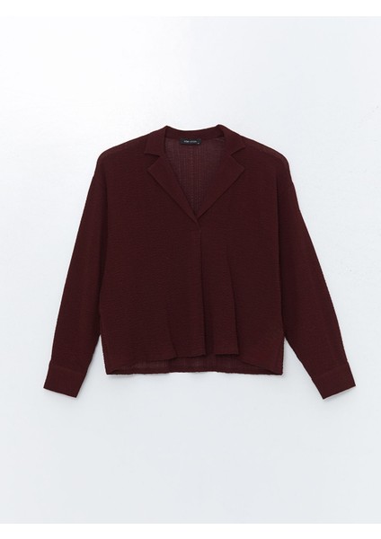 Yeni Sezon Gömlek Yaka Gofre Kadın Bluz indirimleri