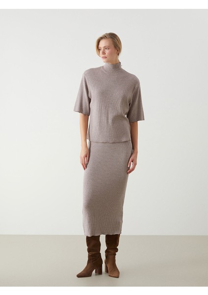 Yeni Sezon Beli Lastikli Ekstra Dar Fit Kadın Etek