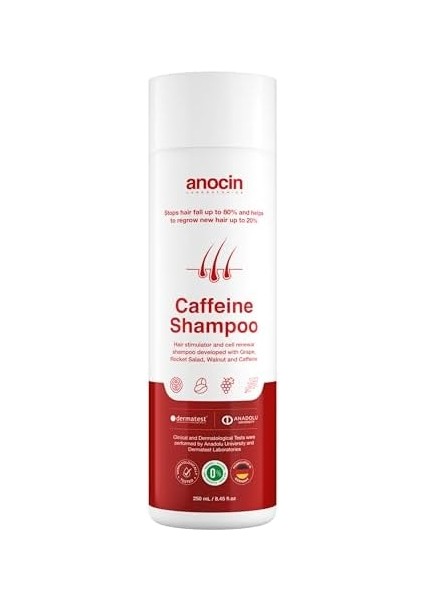 Anocin Bitkisel, Parfümsüz, Tuzsuz Sülfatsız Şampuan Saç Dökülmesine Karşı Etkili (Anti Hairloss) 250ML fiyatları