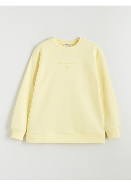 Yeni Sezon Nakışlı Oversize Kadın Kalın Sweatshirt