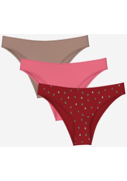 Yeni Sezon Yılbaşı Temalı Brazilian Külot 3'lü