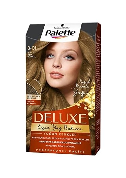 Deluxe Yoğun Renkler 8-01 Küllü Açık Kumral modelleri