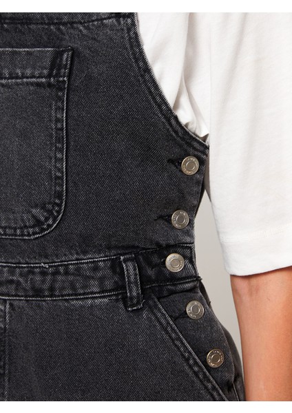 Yeni Sezon Askılı Cep Detaylı Kadın Jean Elbise fırsatları