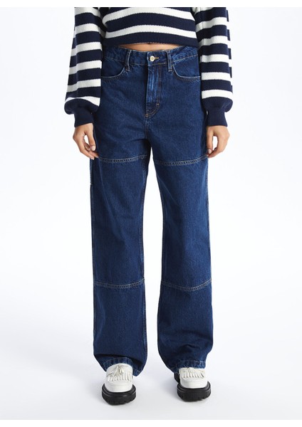 Yeni Sezon Straight Kadın Kargo Jean Pantolon modelleri