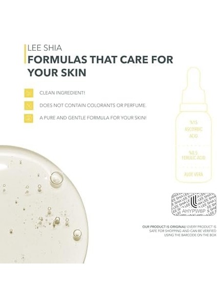 Lee Shia Aydınlatıcı Vitamin C Serum 30 ml (Ascorbıc Acıd%15 Ferulıc Acıd%0.5 Aloe Vera) fiyatları