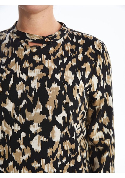 Yeni Sezon Bisiklet Yaka Desenli Kadın Bluz modelleri