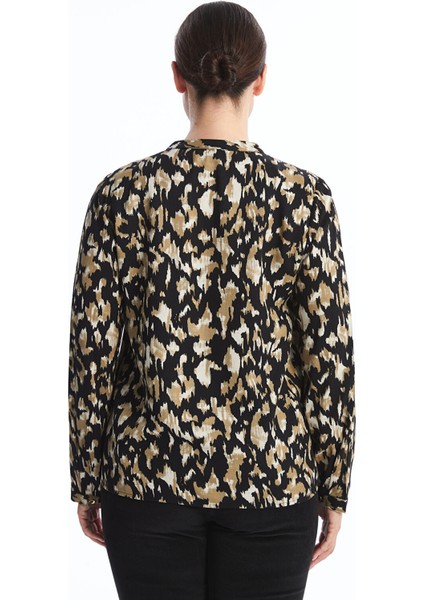 Yeni Sezon Bisiklet Yaka Desenli Kadın Bluz fırsatları