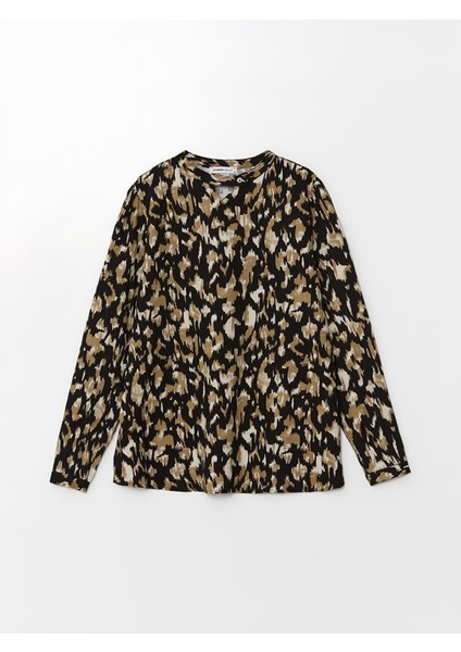 Yeni Sezon Bisiklet Yaka Desenli Kadın Bluz indirimleri