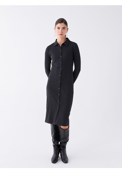 Yeni Sezon Düz Uzun Kollu Kadın Gömlek Elbise fiyatları