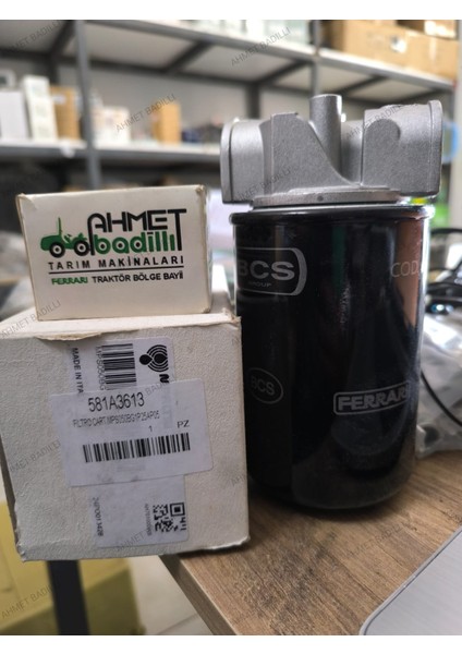 -Bcs-Pasquali 49 Hp Traktörlerin Başlık Kısmı ile Birlikte Hidrolik Filtresi 581A3613