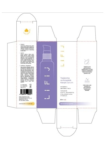 Lifij%0,5 Retinol Ceramide Serum, Yaşlanma Karşıtı Etkisiyle Daha Sağlıklı ve Pürüzsüz Bir Cilt (30ML) fiyatları