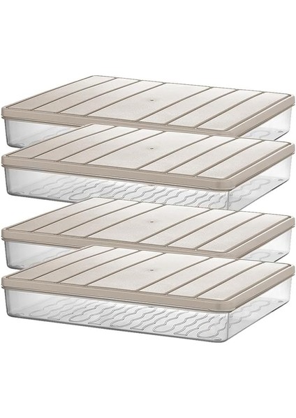 - Nora 4&apos;lü 2.5 Litre Büyük Boy Ekru Saklama Kabı