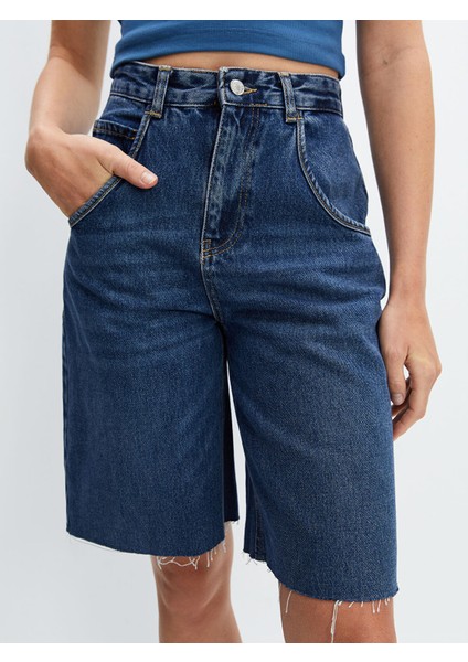 Yeni Sezon Bermuda Fit Kadın Jean Şort modelleri