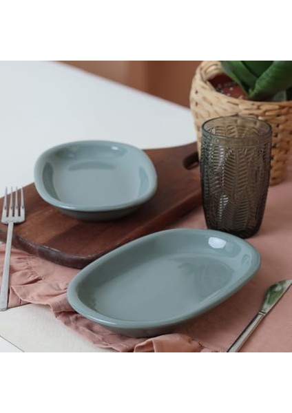 Yeşil Hitit Kayık Tabak 22 cm 2 Adet 326 fiyatları